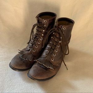 Justin Roper Lace Up Boots (5.5 D)